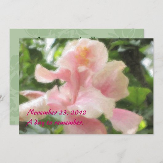 ハワイの熱帯ハイビスカスの招待状 招待状 (正面/裏面)