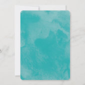 ハワイの熱帯パイナップル海のクリスマスの照明 招待状 (裏面)