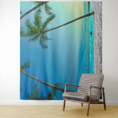 ハワイの熱帯ビーチの風景 パームツリー タペストリー (インサイチュ)