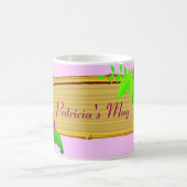 ハワイの熱帯地方の花のテンプレートのマグ コーヒーマグカップ (中央)