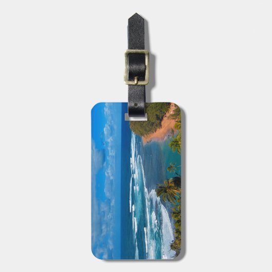 ハワイの熱帯島 ラゲッジタグ (正面縦)