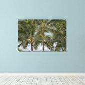 ハワイの熱帯性のヤシの木の海 キャンバスプリント (インサイチュ (ウッドフロア))