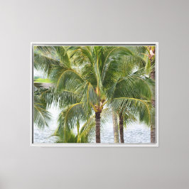 ハワイの熱帯性ヤシの木 キャンバスプリント