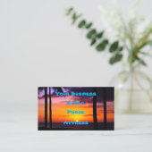 ハワイの熱帯日没の楽園 名刺 (スタンド正面)