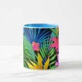 ハワイの熱帯花模様 マグカップ (中央)