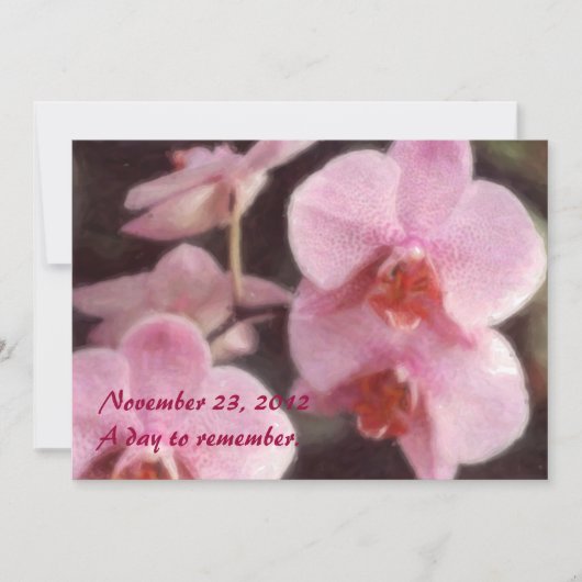 ハワイの熱帯蘭の招待状 招待状 (正面)