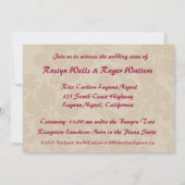 ハワイの熱帯蘭の招待状 招待状 (裏面)