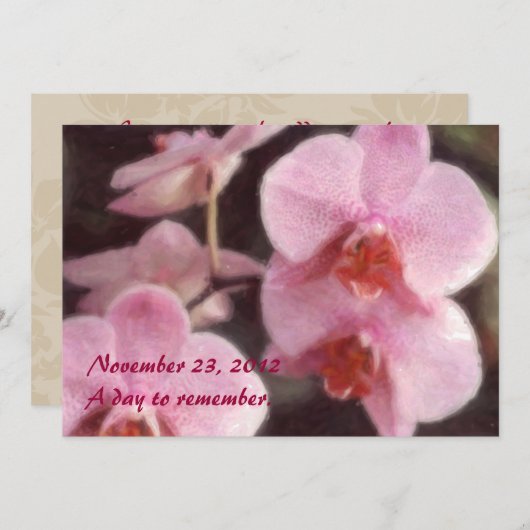 ハワイの熱帯蘭の招待状 招待状 (正面/裏面)