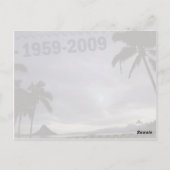 ハワイの独立国家第50記念日の郵便はがきのサーファー ポストカード (裏面)