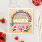 ハワイの独身最後の女友達パーティー　私はマウイにされる スタンダードランチョンナプキン (インサイチュ)