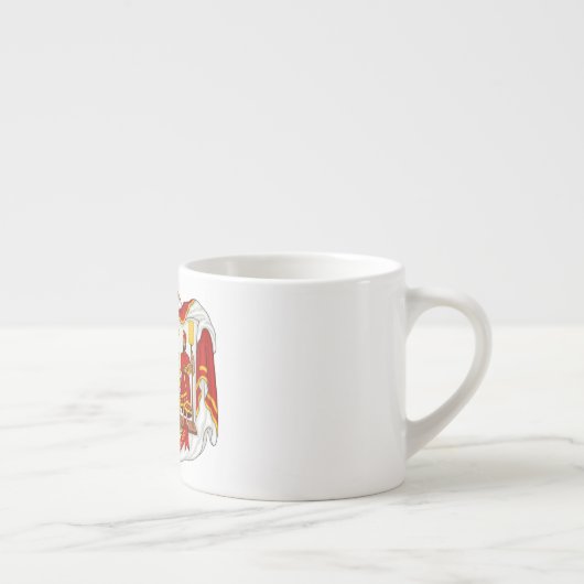 ハワイの王国の王室のな紋章付き外衣 エスプレッソカップ (右)