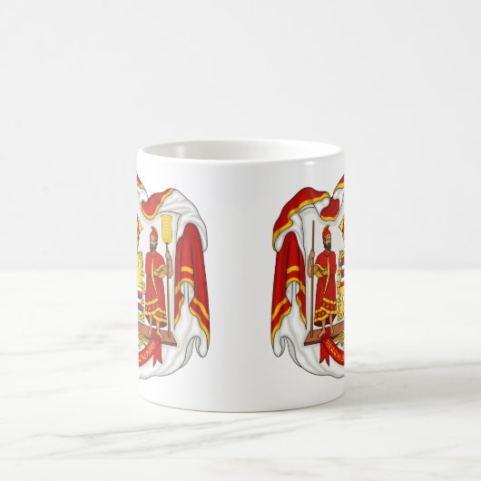 ハワイの王国の王室のな紋章付き外衣 コーヒーマグカップ (中央)