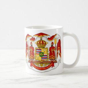 ハワイの王国の王室のな紋章付き外衣 コーヒーマグカップ