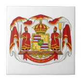 ハワイの王国の王室のな紋章付き外衣 タイル (正面)