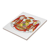 ハワイの王国の王室のな紋章付き外衣 タイル (側面)