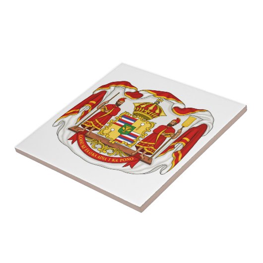 ハワイの王国の王室のな紋章付き外衣 タイル (側面)