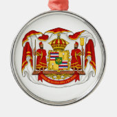 ハワイの王国の王室のな紋章付き外衣 メタルオーナメント (正面)