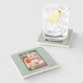 ハワイの王室のなハワイのホテル ストーンコースター (横)