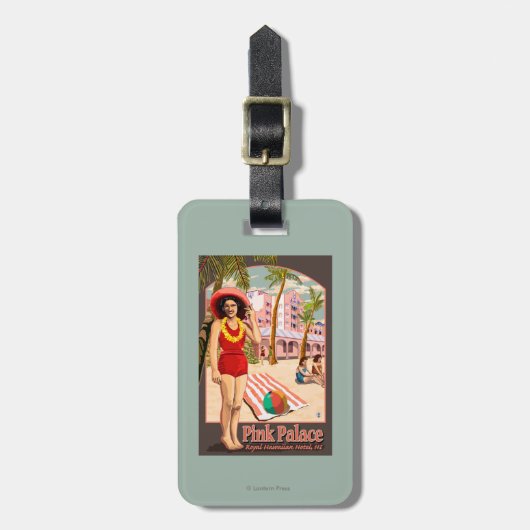 ハワイの王室のなハワイのホテル ラゲッジタグ (正面縦)