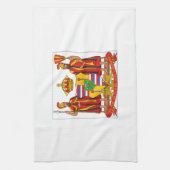 ハワイの王室のな紋章付き外衣 キッチンタオル (縦)