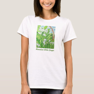 ハワイの白いショウガ Tシャツ