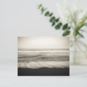 ハワイの白黒の海の風景 ポストカード (スタンド正面)