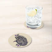 ハワイの種族のHonuのウミガメのコースター ラウンドペーパーコースター (インサイチュ)