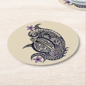 ハワイの種族のHonuのウミガメのコースター ラウンドペーパーコースター (アングル)