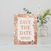 ハワイの結婚式の日付を保存 箔シーズンポストカード (立ち正面)