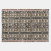 ハワイの結婚式の樹皮布の布 スローブランケット (正面)