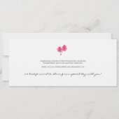 ハワイの結婚式招待状への搭乗券 招待状 (裏面)