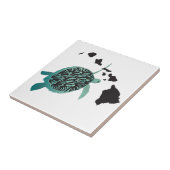 ハワイの緑のウミガメおよびハワイの島 タイル (側面)