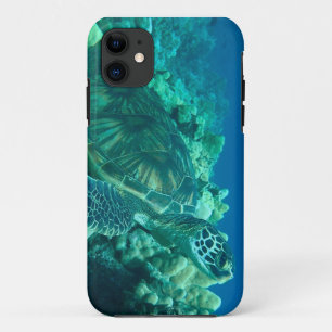 ハワイの緑のウミガメの電話箱 iPhone 11 ケース