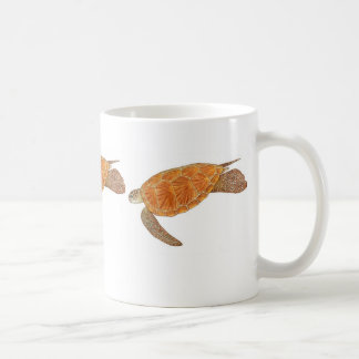 ハワイの緑のウミガメ コーヒーマグカップ