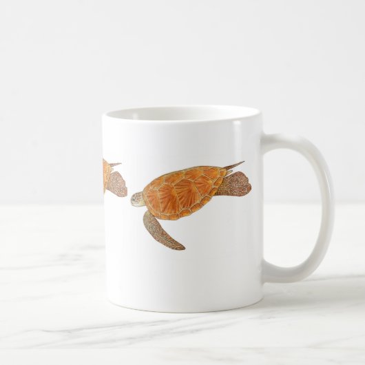 ハワイの緑のウミガメ コーヒーマグカップ (右)