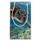 ハワイの緑のウミガメ スモールペーパーバッグ (正面)