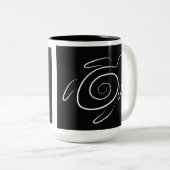 ハワイの緑のウミガメ ツートーンマグカップ (正面右)