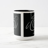 ハワイの緑のウミガメ ツートーンマグカップ (中央)