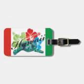 ハワイの緑のウミガメ ラゲッジタグ (正面横)