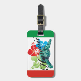 ハワイの緑のウミガメ ラゲッジタグ