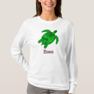 ハワイの緑のウミガメ Tシャツ