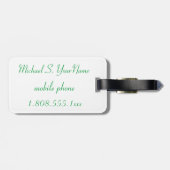 ハワイの緑の砂のビーチの手荷物I.D. ラゲッジタグ (裏面横)