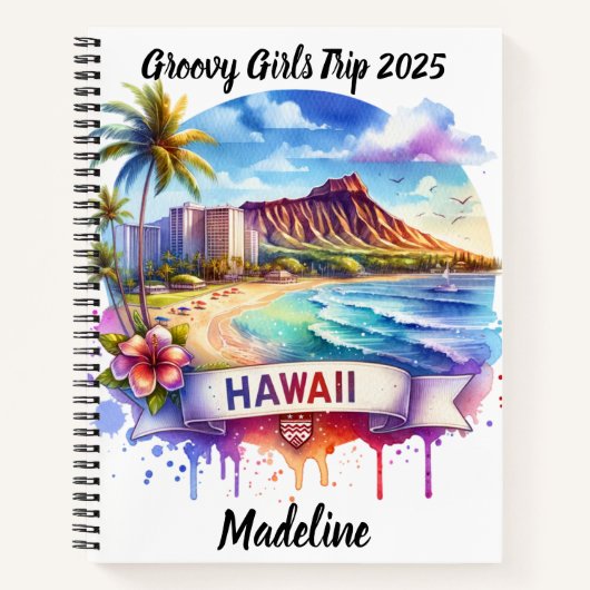 ハワイの美しいビーチと景色を探索 ノートブック (正面)