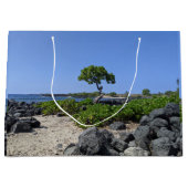 ハワイの自然風景写真  ラージペーパーバッグ (正面)