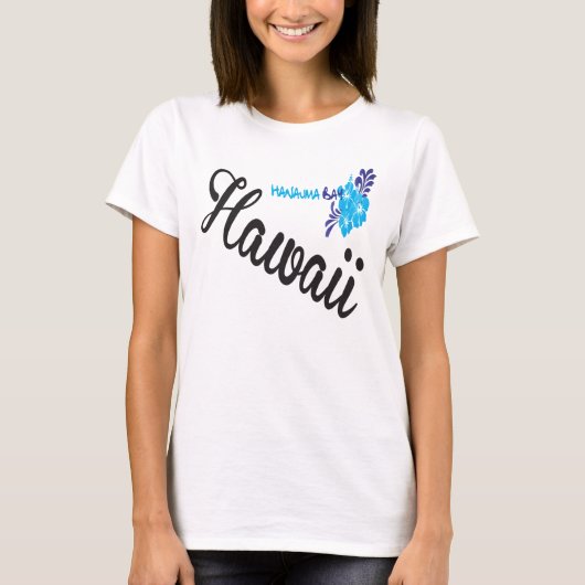 ハワイの花のハイビスカスのワイシャツ Tシャツ (正面)