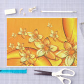 ハワイの花ティッシュペーパー 薄葉紙 (クラフト)