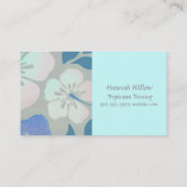 ハワイの花パターンパーソナライズな名刺 名刺 (裏面)