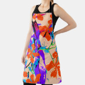 ハワイの花ピンクと紫 エプロン (インサイチュ)