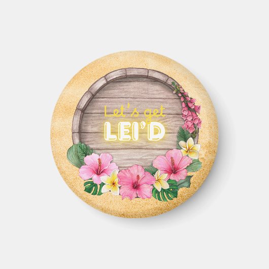 ハワイの花嫁お別れパーティー マグネット (正面)