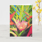 ハワイの花 カード (黄色い花)